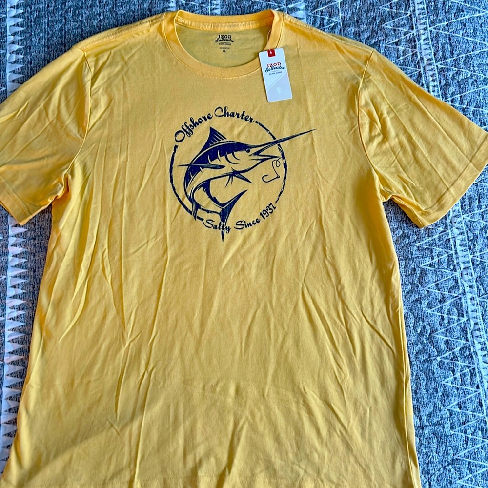 Izod Saltwater Relaxed Classics Offshore Charter Size XL T-Shirt BNWT